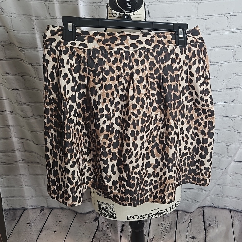 New York Leopard Print Mini Skirt Size 4 NWT